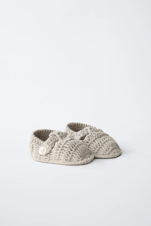 Теплые вязаные полуботинки- Заказать в России