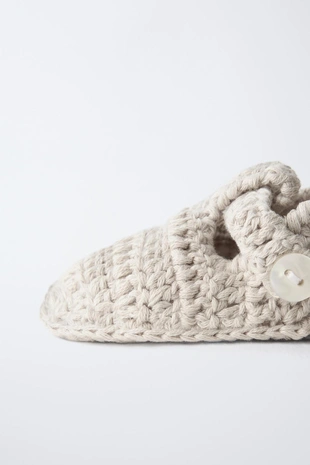 Теплые вязаные полуботинки- Заказать в России