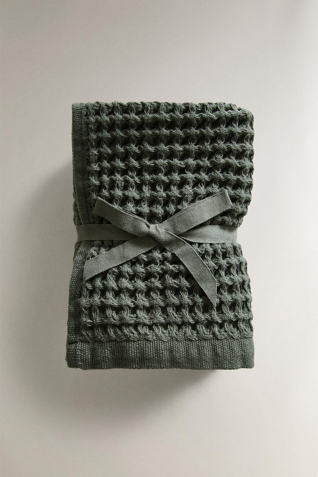 Набор из 3 полотенец для рук из хлопка с вафельным плетением