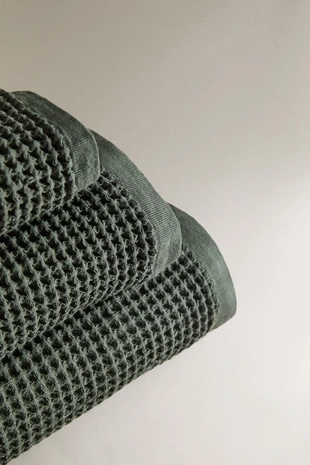 Хлопковое полотенце с вафельным плетением- Заказать в России