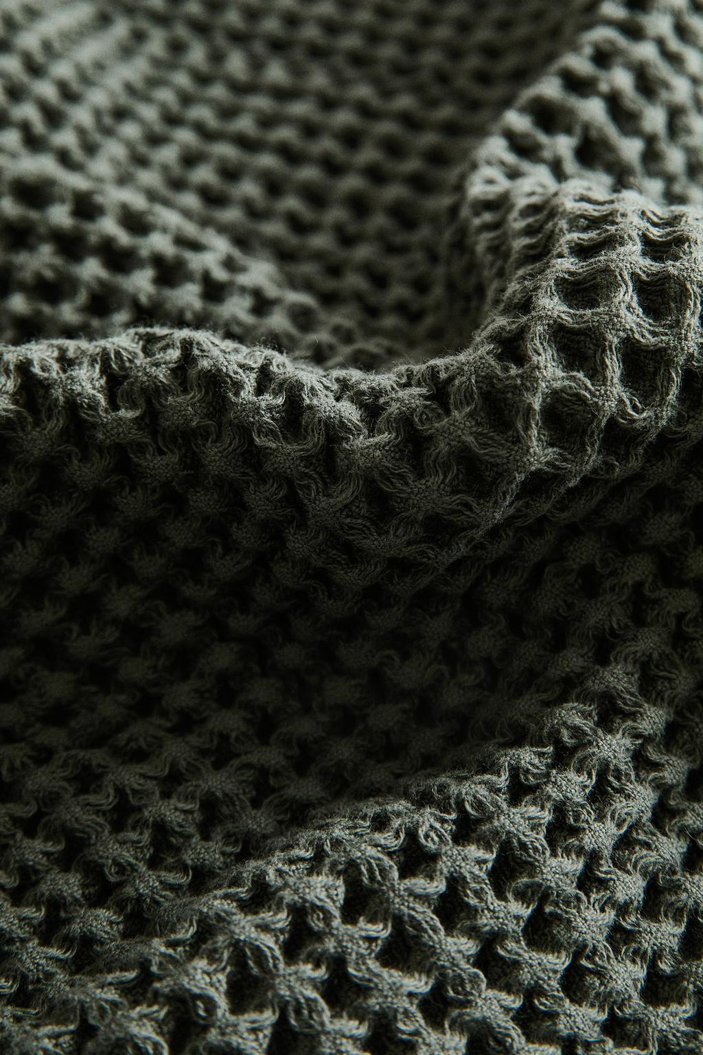 Хлопковое полотенце с вафельным плетением