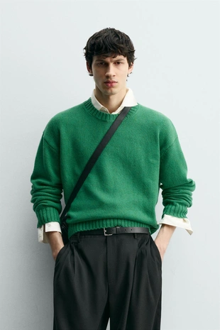 Свитер из 100% шерсти- Заказать в России