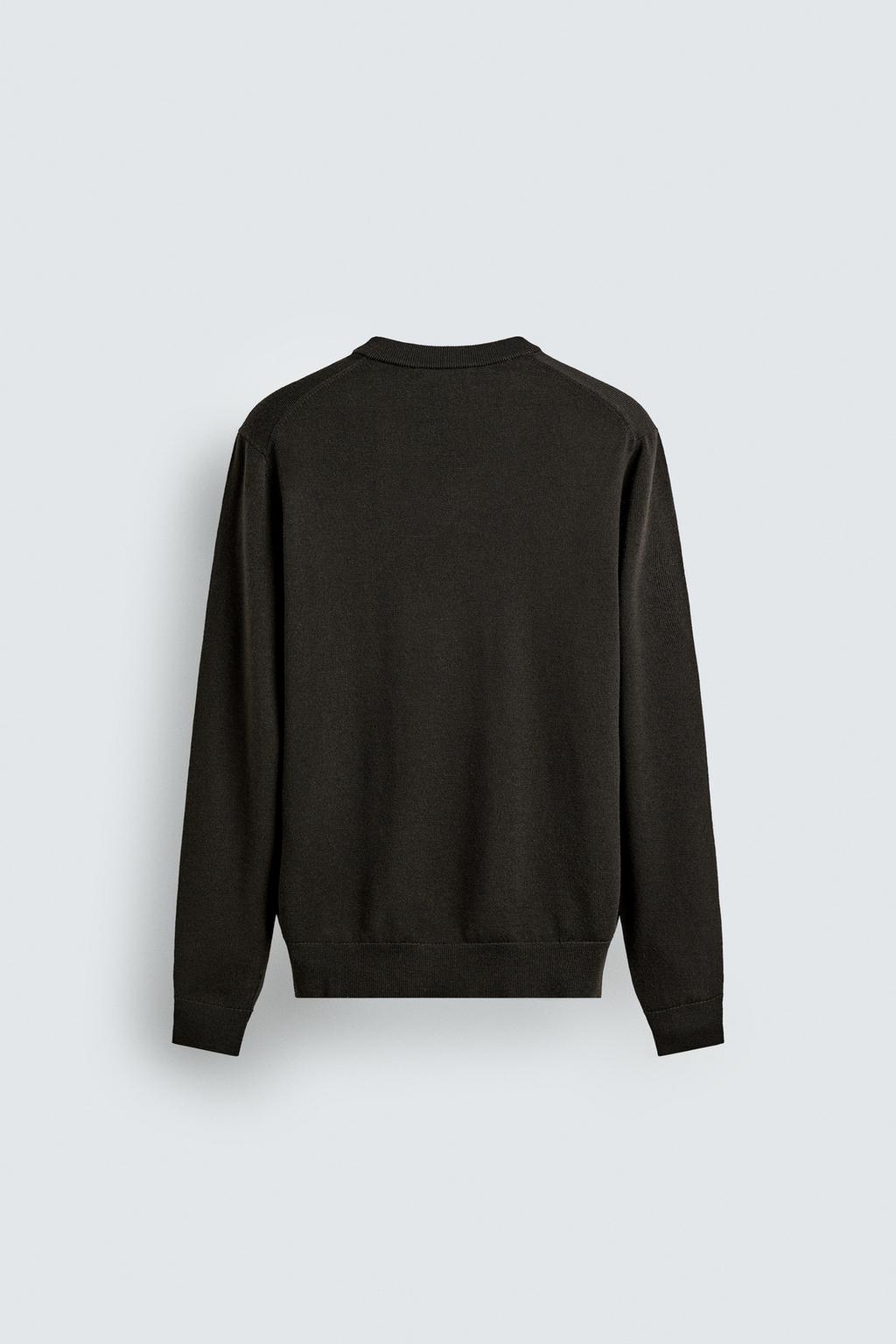 СВИТЕР ИЗ 100% ШЕРСТИ С V-ОБРАЗНЫМ ВЫРЕЗОМ