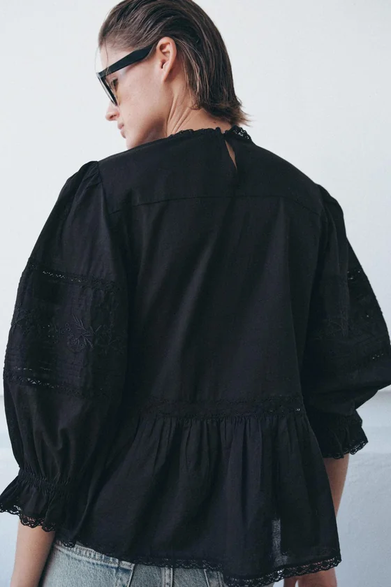 РУБАШКА С ВЫШИВКОЙ коллекция Zara «ZW»