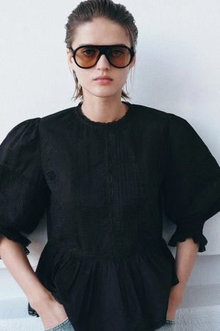 Рубашка с вышивкой ZW COLLECTION- Заказать в России