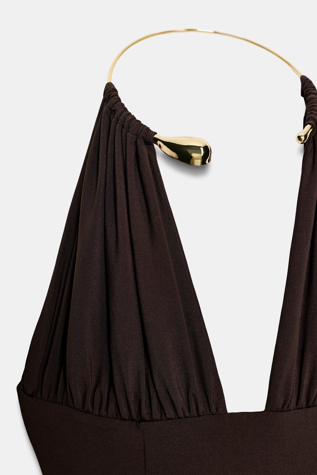 БОДИ ИЗ ПОЛИАМИДА С ЧОКЕРОМ