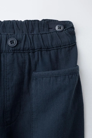 Navy blue | 8574/517/401 - Zara Брюки прямого кроя с карманами