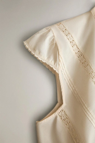 Ночная сорочка с кружевными деталями- Заказать в России