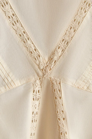 Ночная сорочка с кружевными деталями- Заказать в России