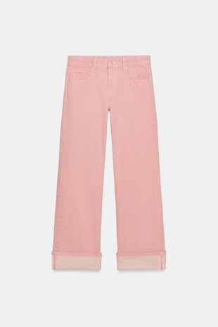 Джинсы TRF LOOSE с низкой посадкой и отворотами- Заказать в России