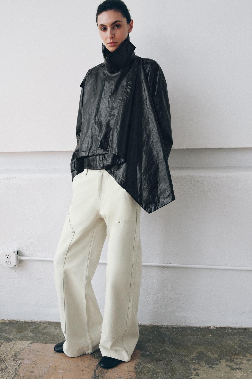 КУРТКА ИЗ ИСКУССТВЕННОЙ КОЖИ С ШАРФОМ — ZW COLLECTION