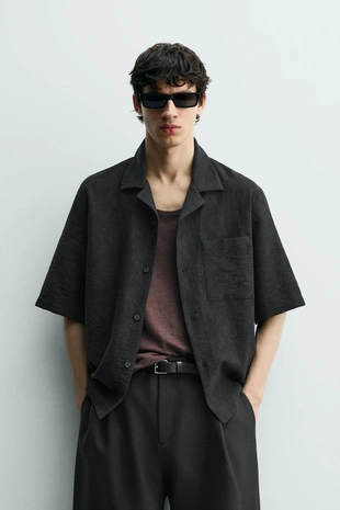 Рубашка свободного кроя JACQUARD