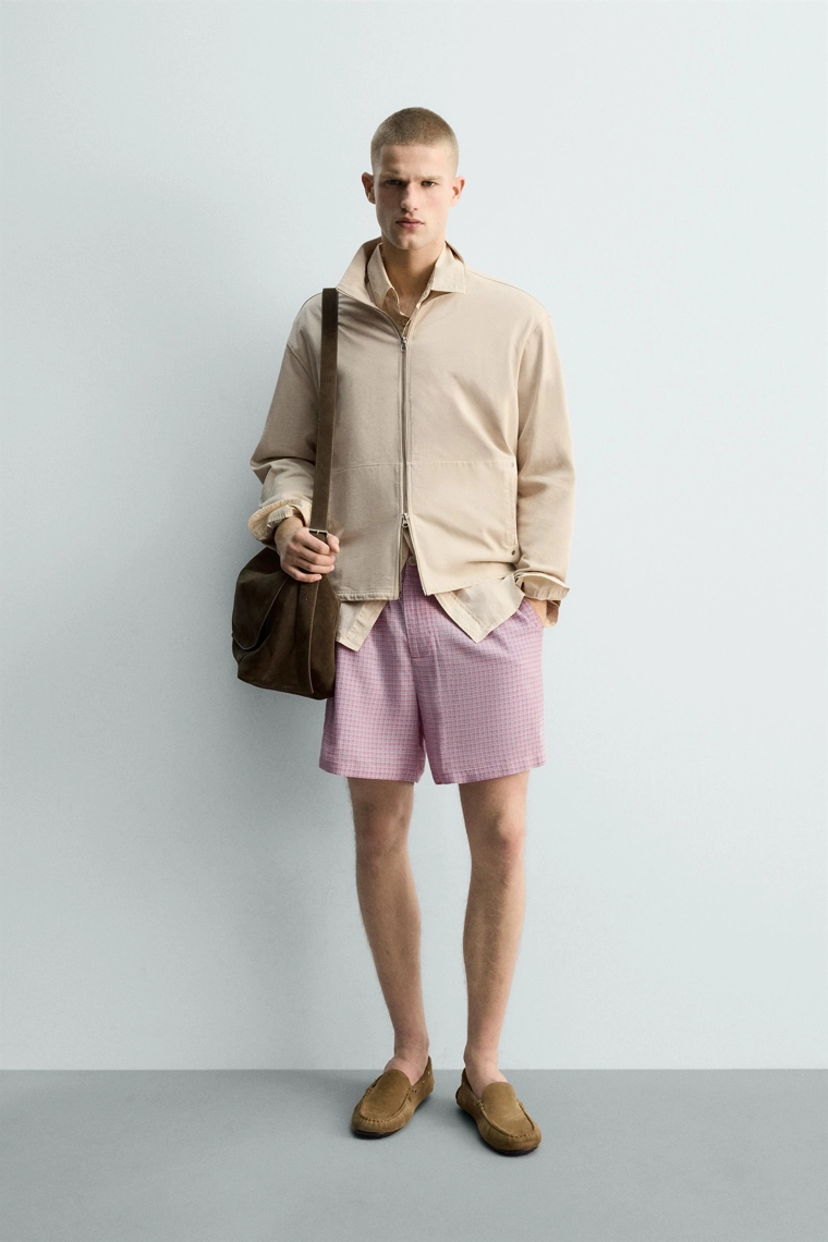 Потоковые бермуды в клетку