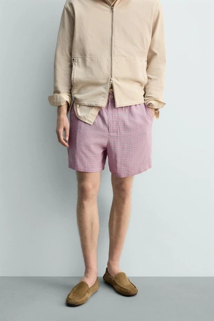 Свободные шорты-бермуды в клетку - LIMITED EDITION- Заказать в России
