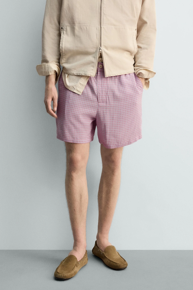 Потоковые бермуды в клетку