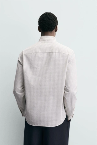 Рубашка в клетку с карманом- Заказать в России