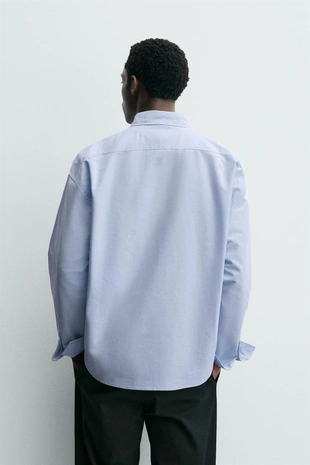 Рубашка оверсайз оксфорд- Заказать в России