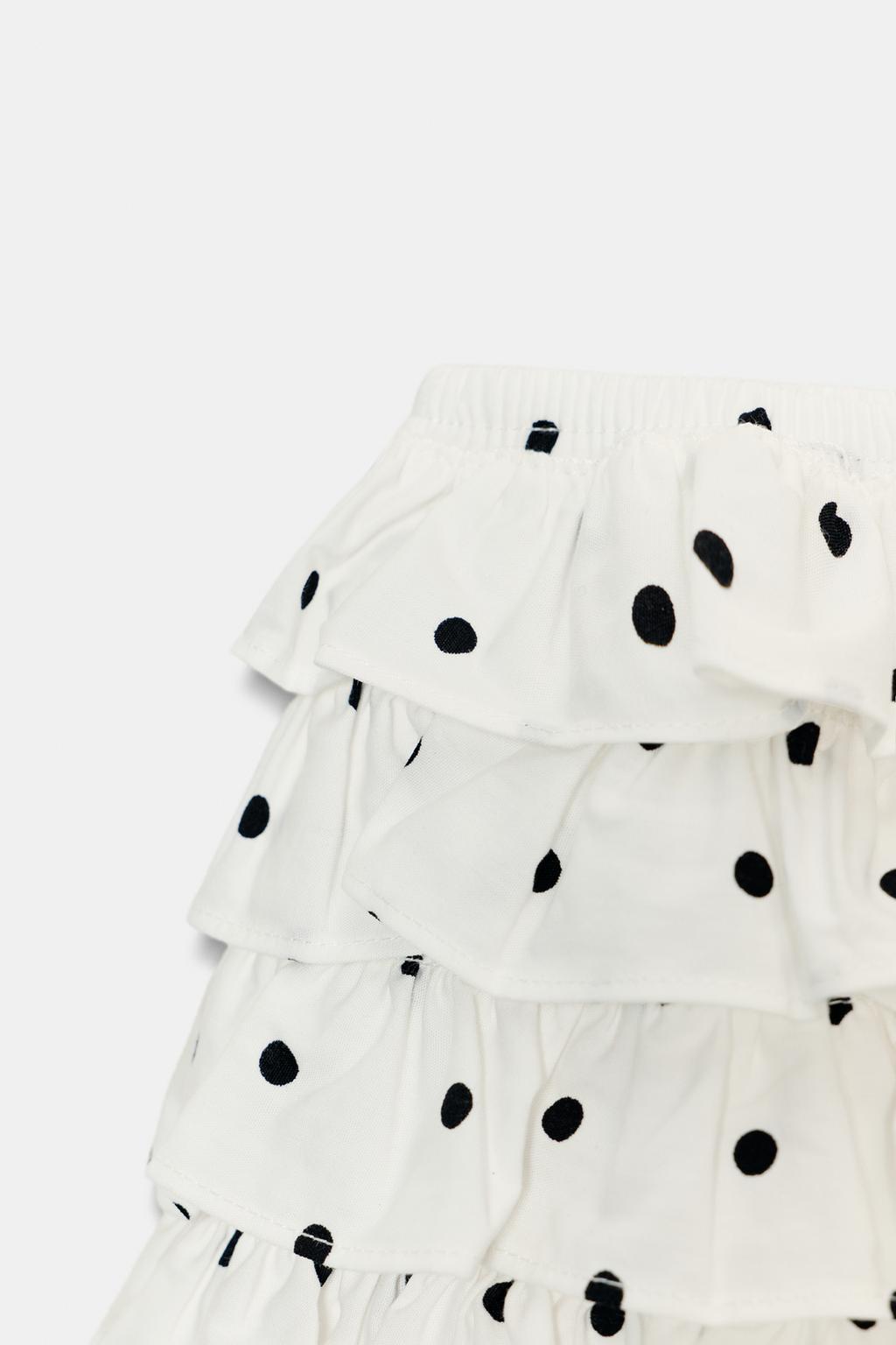 МИНИ-ШОРТЫ В ГОРОШЕК С ВОЛАНАМИ