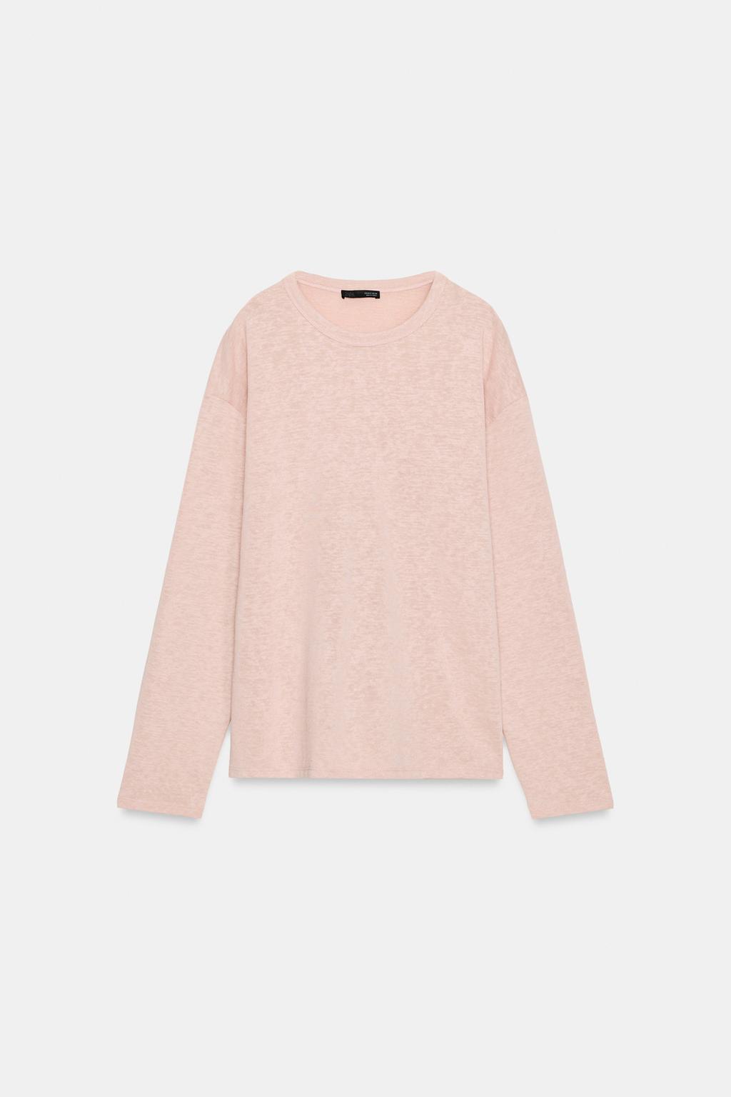 ФУТБОЛКА В СТИЛЕ РУСТИК С ДЛИННЫМИ РУКАВАМИ