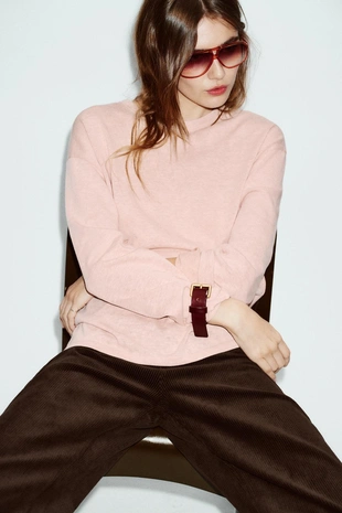 Футболка в стиле рустик с длинными рукавами- Заказать в России