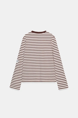 Футболка в полоску с вышивкой- Заказать в России