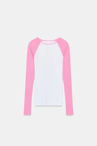 Футболка SUPIMA® с контрастными рукавами- Заказать в России