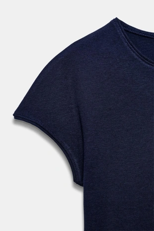 Укороченная футболка с короткими рукавами- Заказать в России