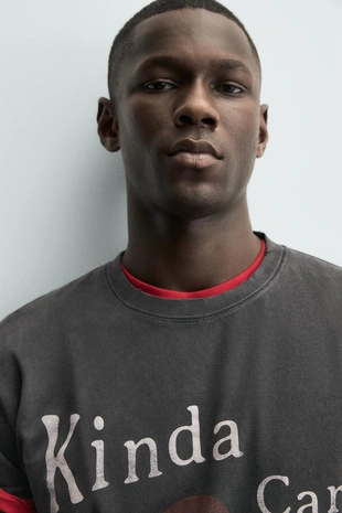 Футболка с принтом «сердце»- Заказать в России