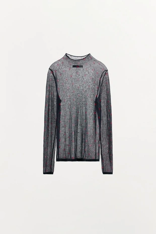 Свитер тонкой вязки с сердцами- Заказать в России