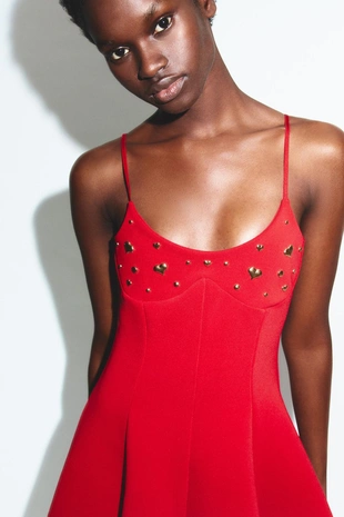 Эластичное платье «сердечки»- Заказать в России