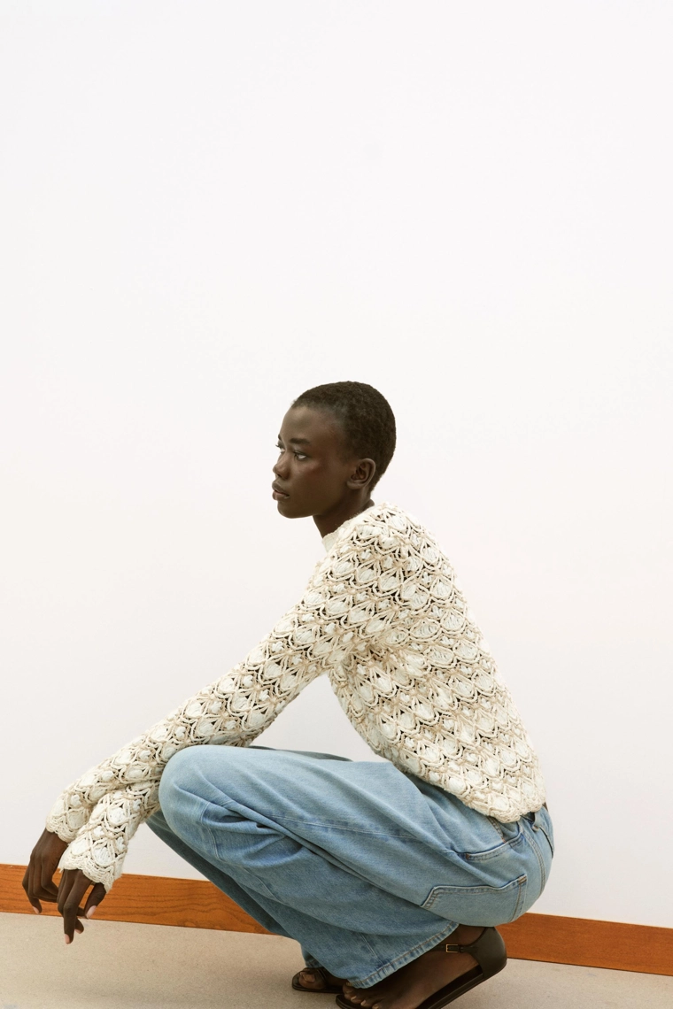 Джемпер с текстурой вязки