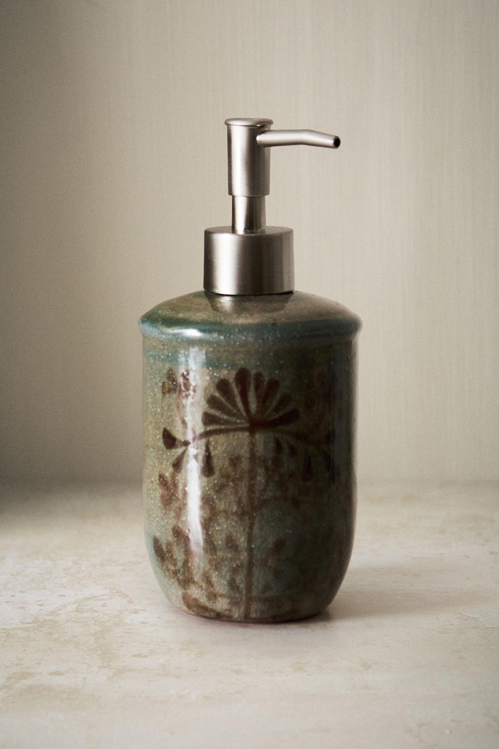 Цветочный керамический диспенсер для мыла