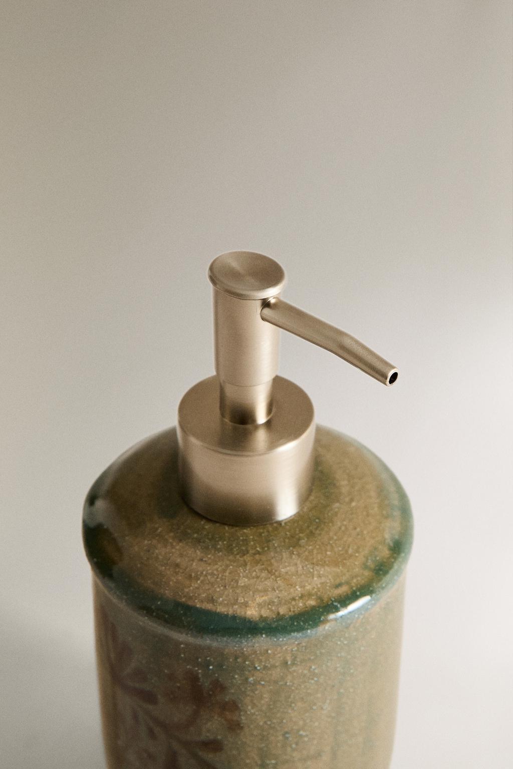 Цветочный керамический диспенсер для мыла