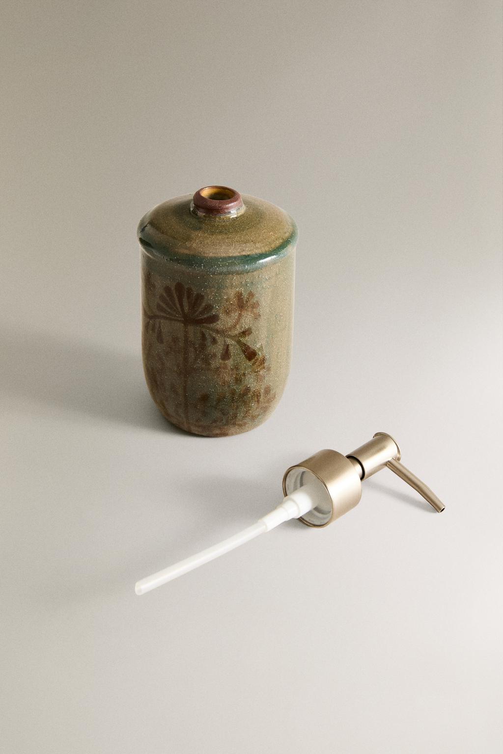 Цветочный керамический диспенсер для мыла