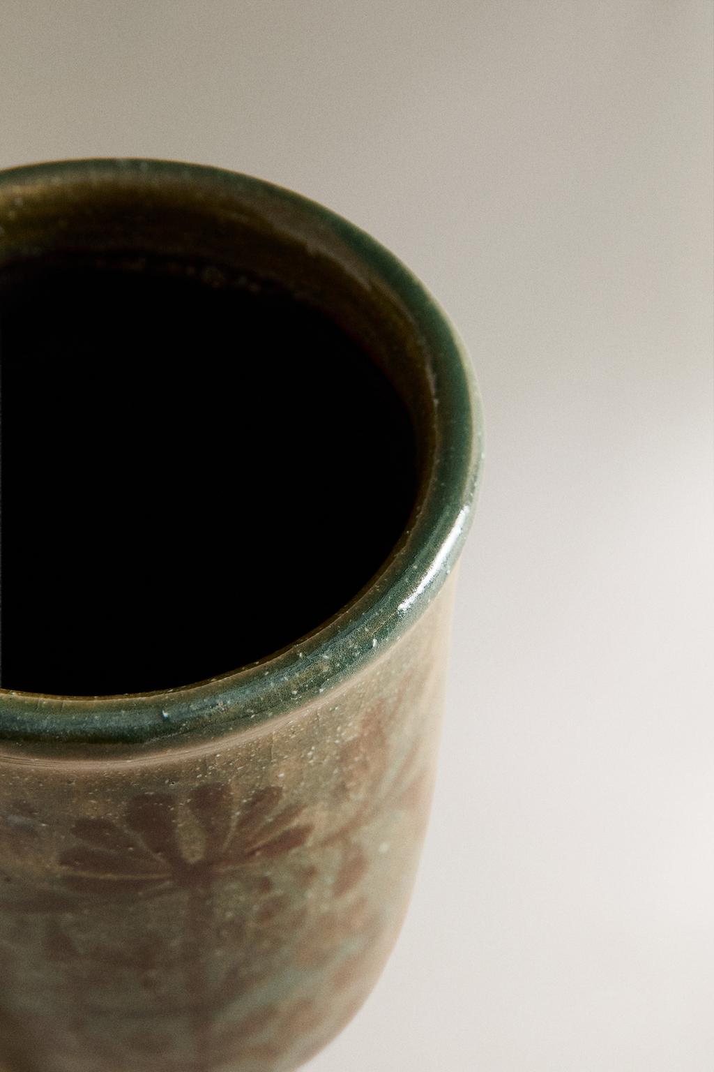 Цветочный керамический держатель для зубных щеток