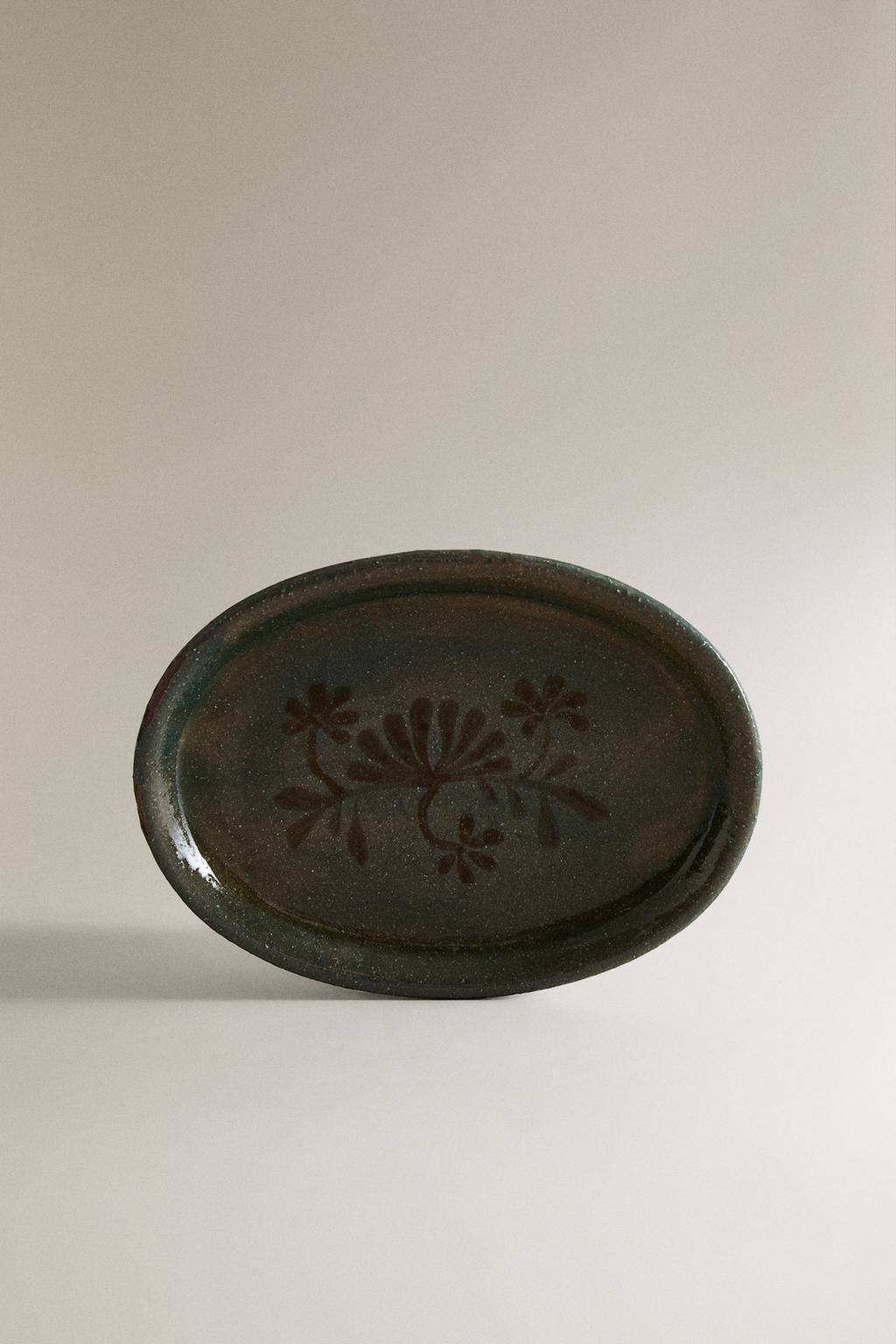 Мыльница для ванной комнаты zara с цветочным узором из керамики