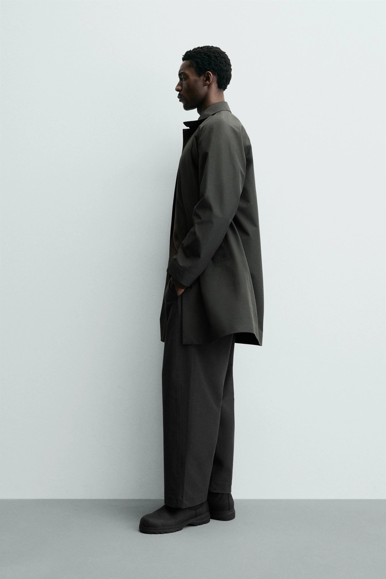 Плащ из габардина с водоотталкивающим покрытием