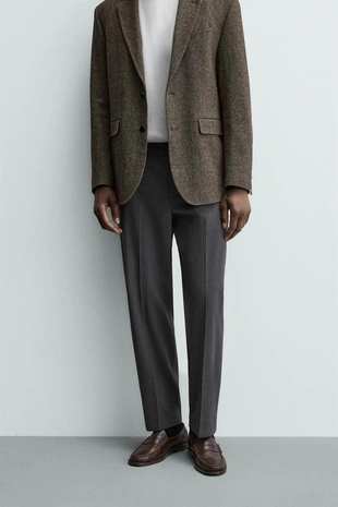 Брюки REGULAR FIT из смесовой шерсти NON IRON