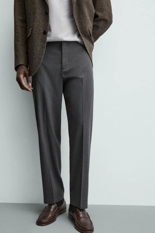 Брюки REGULAR FIT из смесовой шерсти NON IRON- Заказать в России