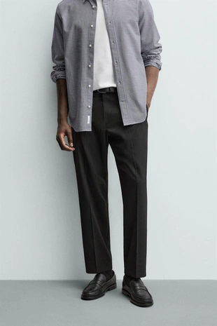 Брюки REGULAR FIT из смесовой шерсти NON IRON- Заказать в России