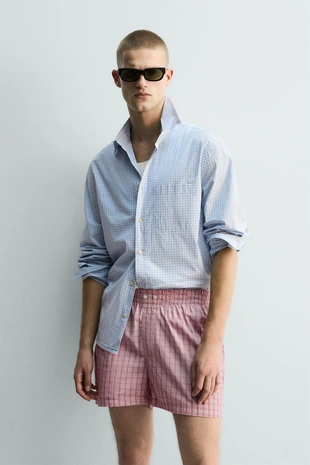 Набор из двух комбинированных трусов-боксеров из поплина - LIMITED EDITION- Заказать в России