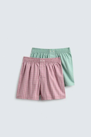 Набор из двух комбинированных трусов-боксеров из поплина - LIMITED EDITION- Заказать в России