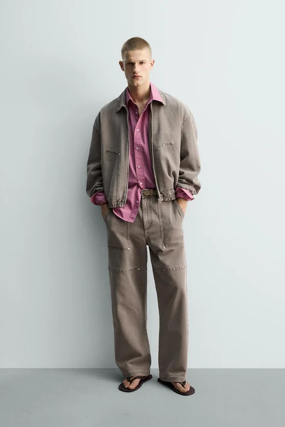 Куртка  relaxed fit с заклепками