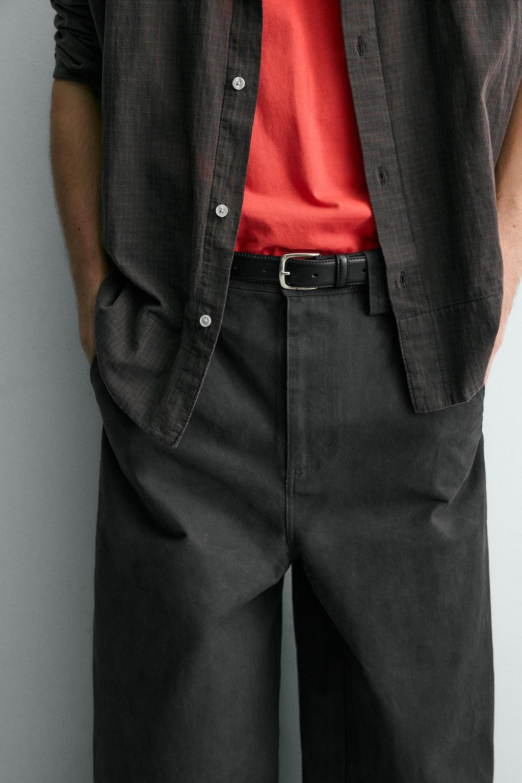 БРЮКИ RELAXED FIT С ИЗМЕНЕННОЙ ЛИНИЕЙ ШВА