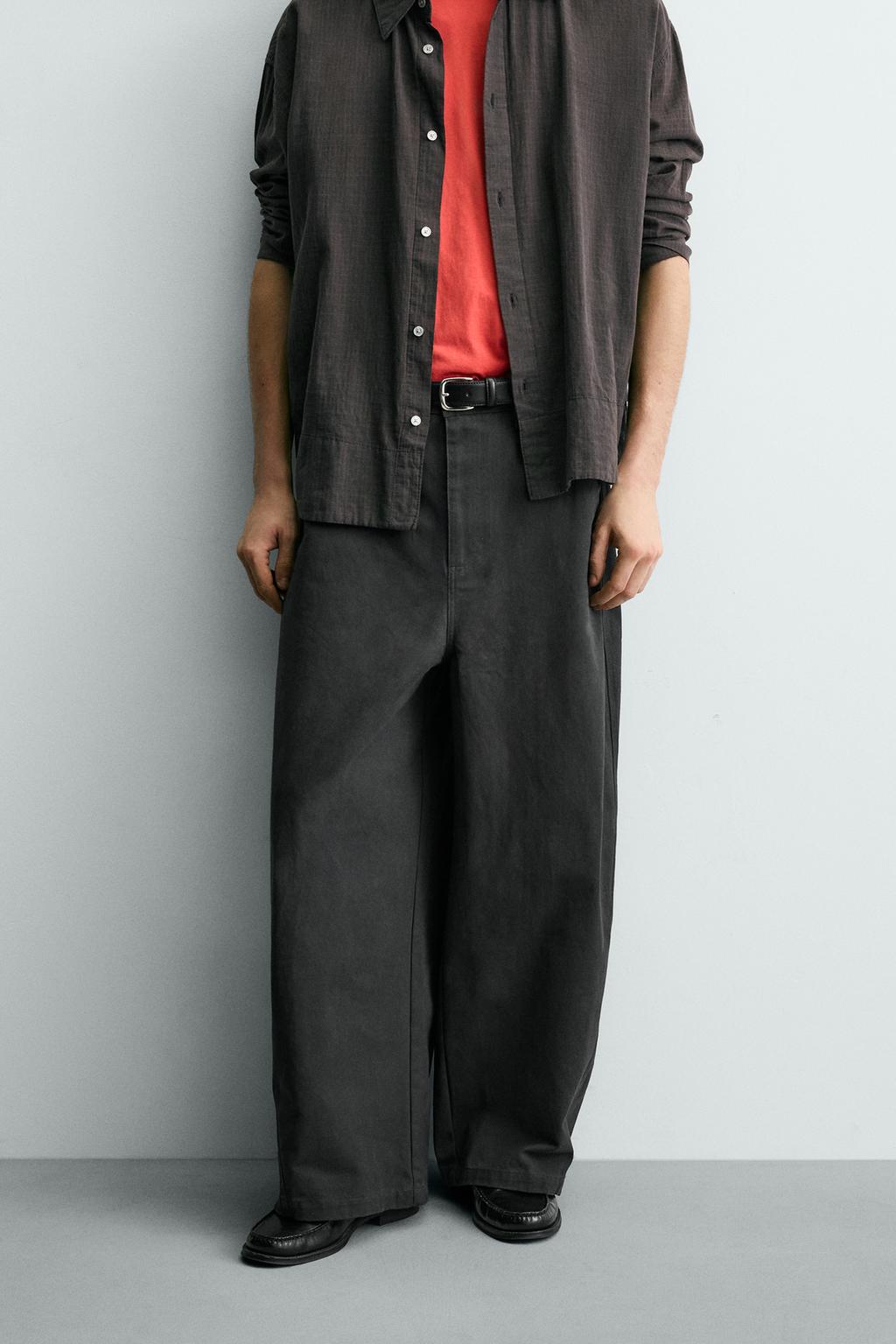 БРЮКИ RELAXED FIT С ИЗМЕНЕННОЙ ЛИНИЕЙ ШВА