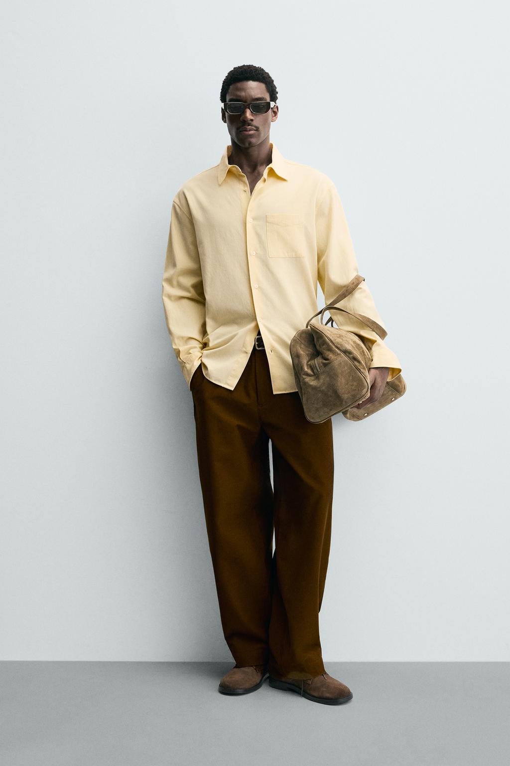 РУБАШКА СВОБОДНОГО КРОЯ С КАРМАНОМ