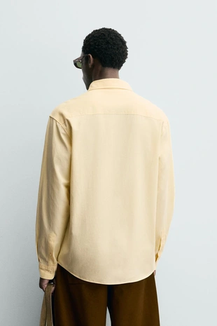 Рубашка свободного кроя с карманом- Заказать в России