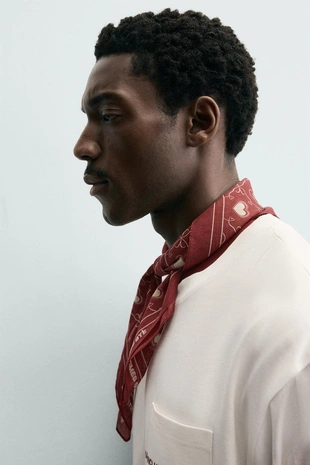 Бандана с принтом сердечек- Заказать в России