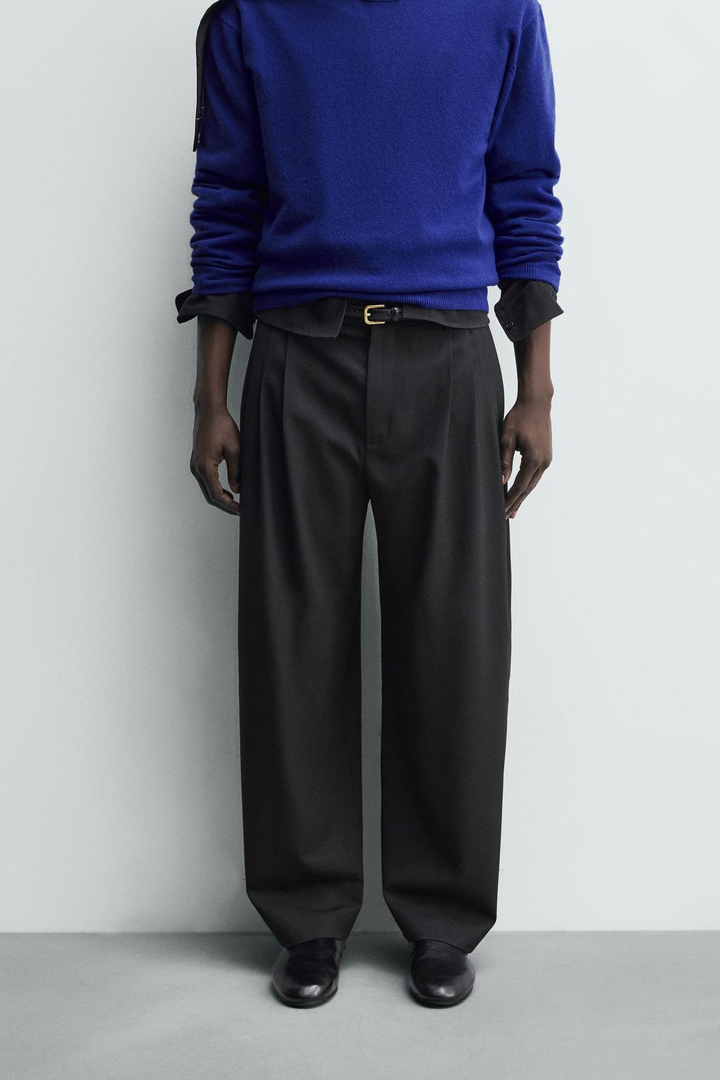 БРЮКИ СО СКЛАДКАМИ И ШЕРСТЬЮ