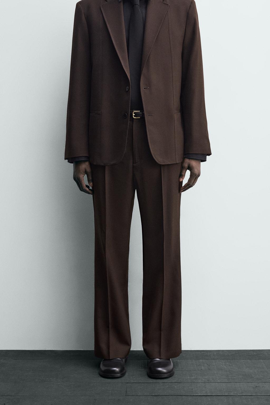 БРЮКИ FLARE FIT ИЗ СМЕСОВОЙ ШЕРСТИ